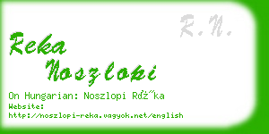 reka noszlopi business card